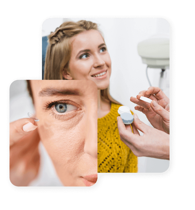 Clear contact lens