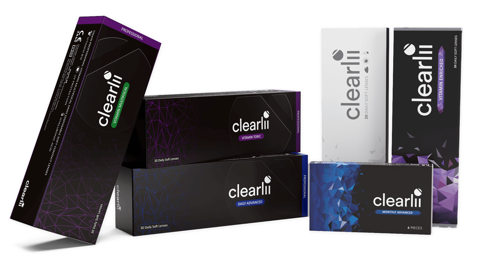 Clear contact lens