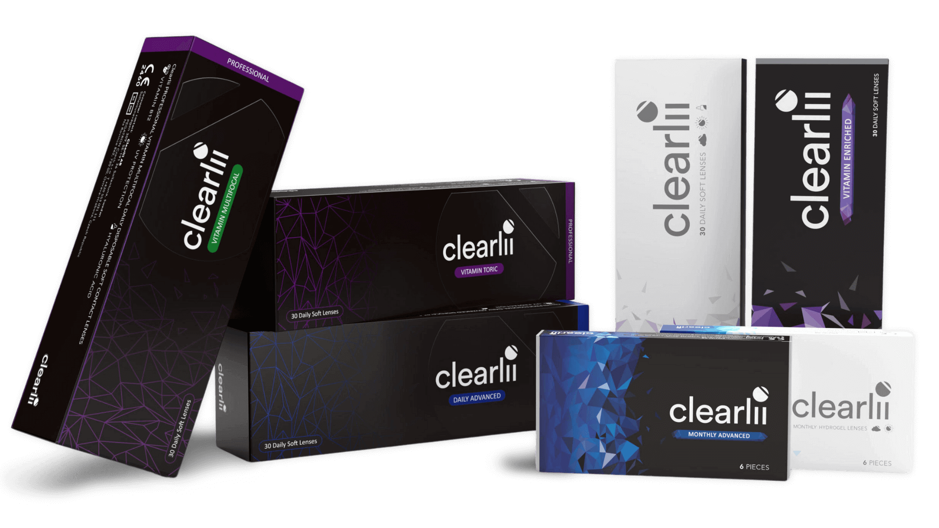 Clear contact lens